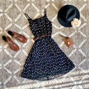 Polka Dot Black Dress